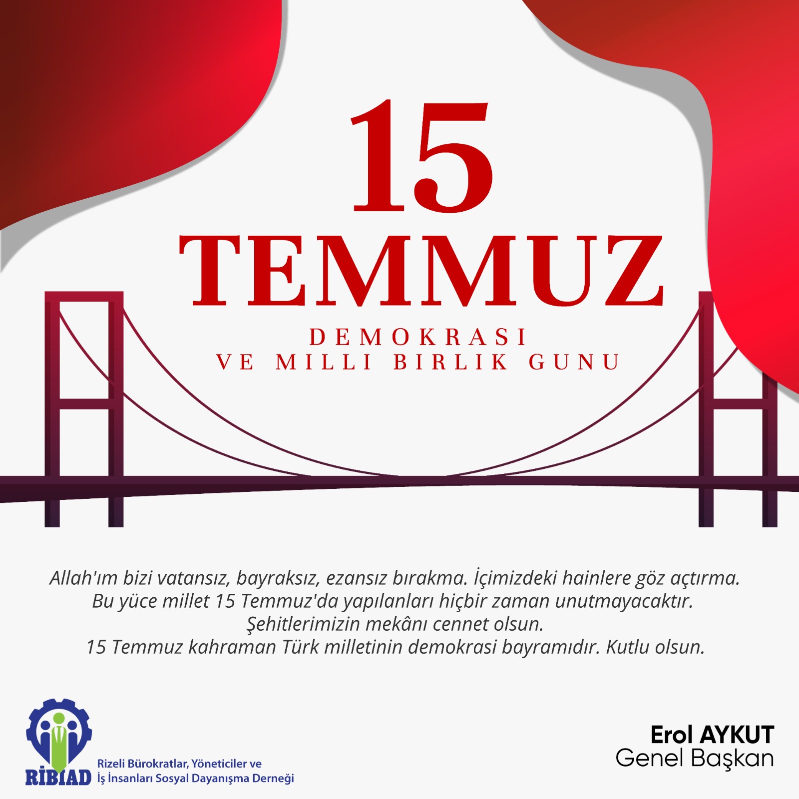 DEMOKRASİ VE MİLLİ BİRLİK GÜNÜ